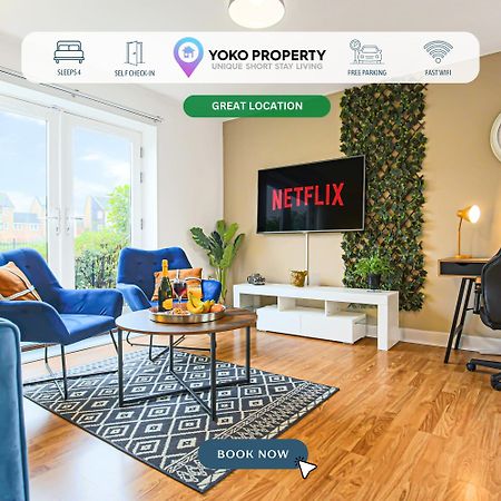 Stylish Apartment With Balcony, Free Parking, Fast Wifi And Smart Tv With Sky And Netflix By Yoko Property Μίλτον Κέινς Εξωτερικό φωτογραφία